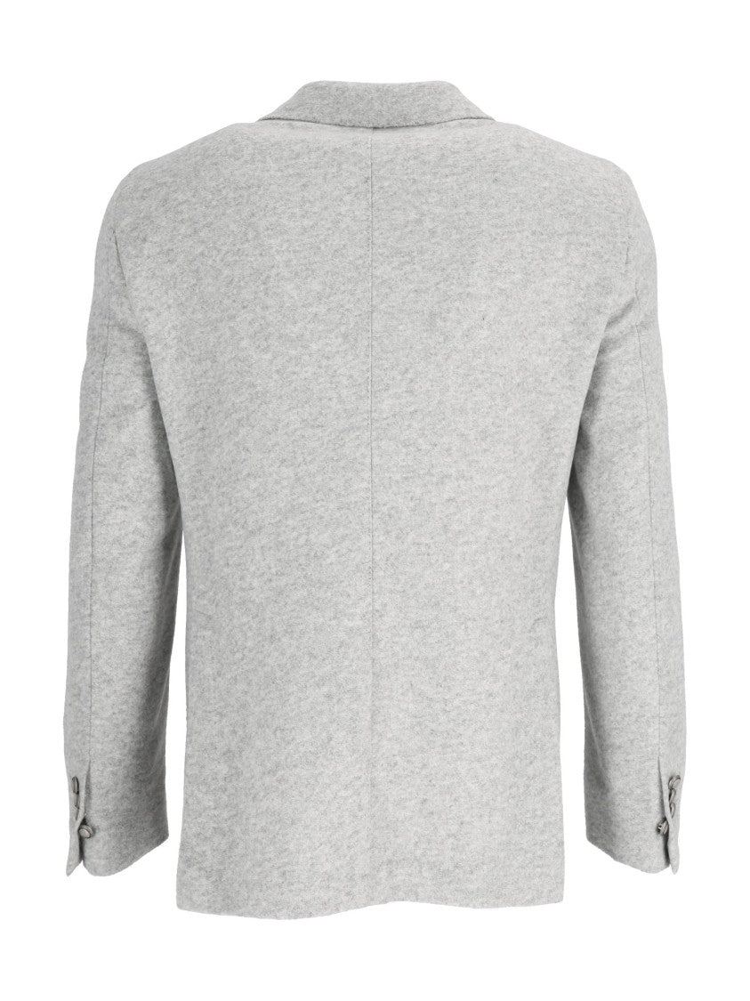 Breras Textured Double-Breasted Metal Accent Jacket