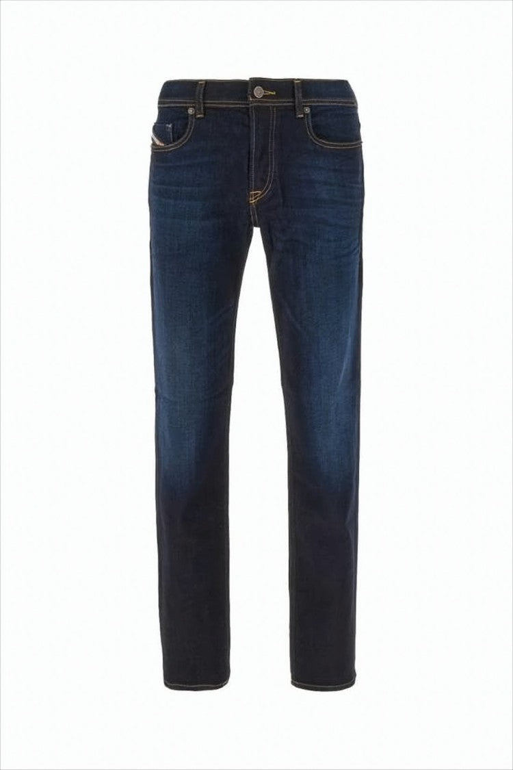 Diesel Dark Indigo Denim Pants With Classic Five-Pocket Design