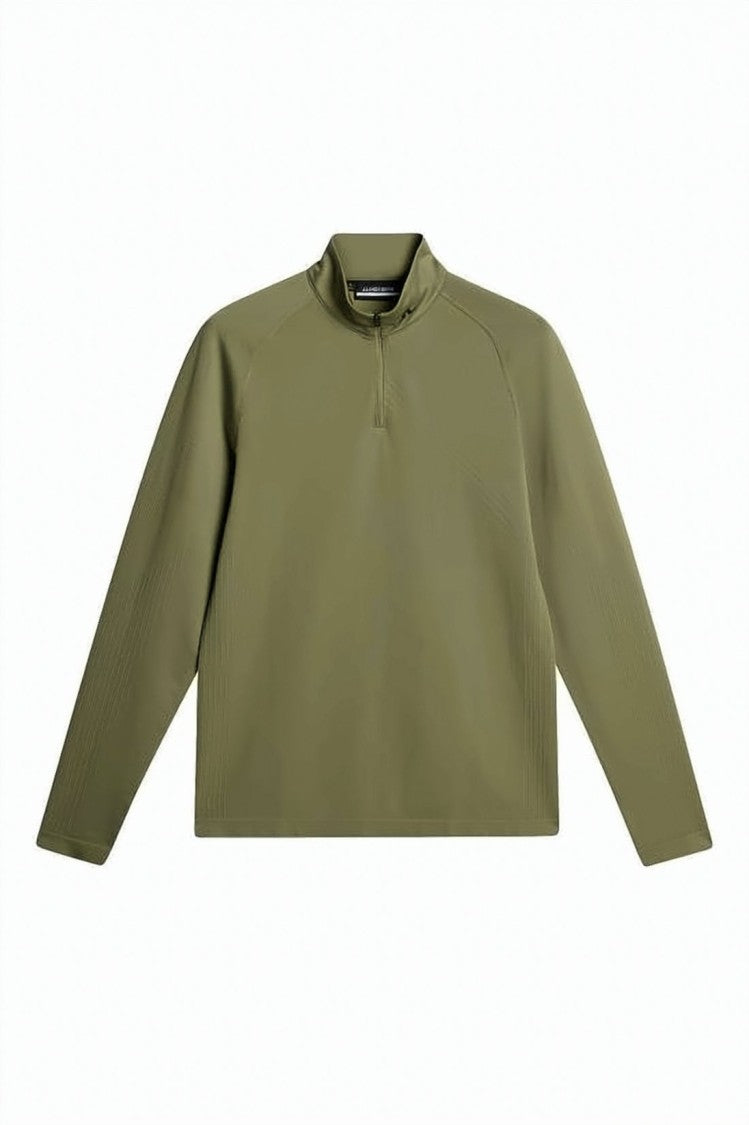 J Lindeberg Long-Sleeve High-Collar T-Shirt With Zipper