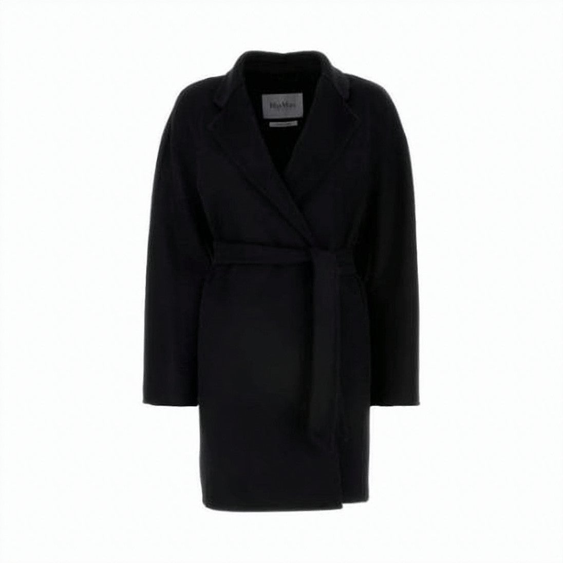 Max Mara Knee-Length Cashmere Wrap Coat With Classic Lapel