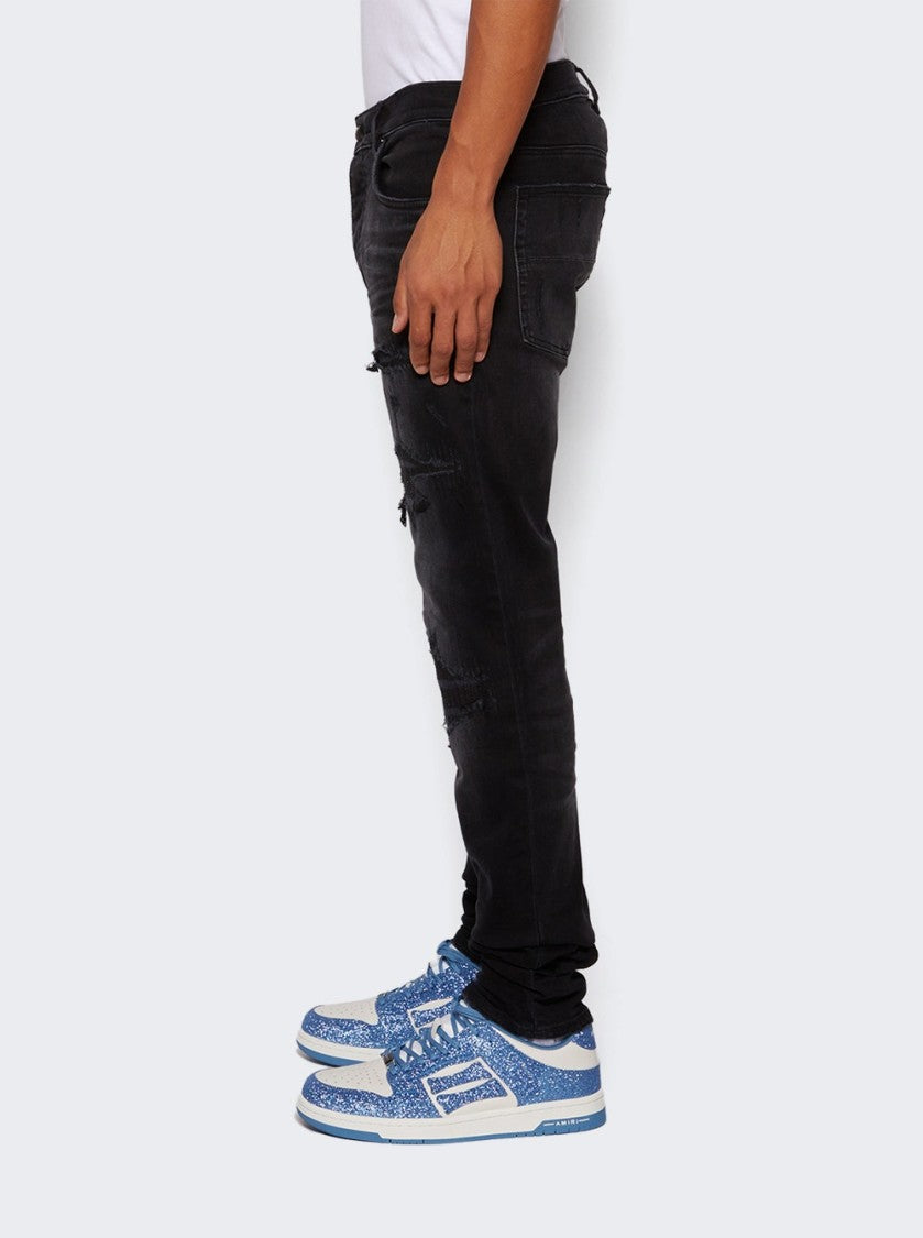 Amiri Ma Varsity Repair Jeans Vintage Black