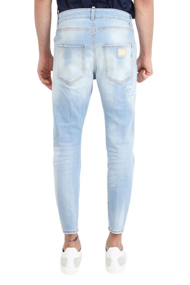 Yes London Cotton Elastane Jeans - Light Blue