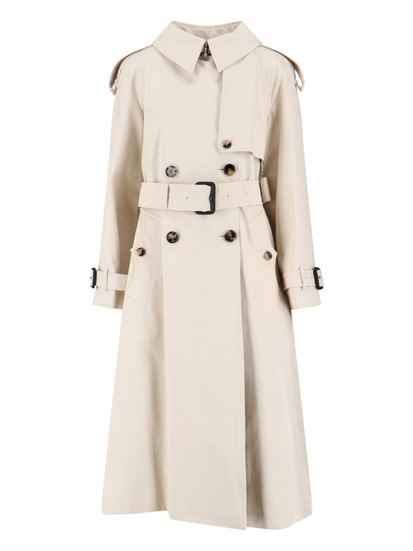 Burberry "Fitzrovia" Double-Breasted Trench – White