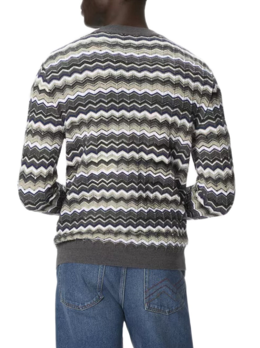 Missoni Zig Zag Pattern Crew Neck Sweater