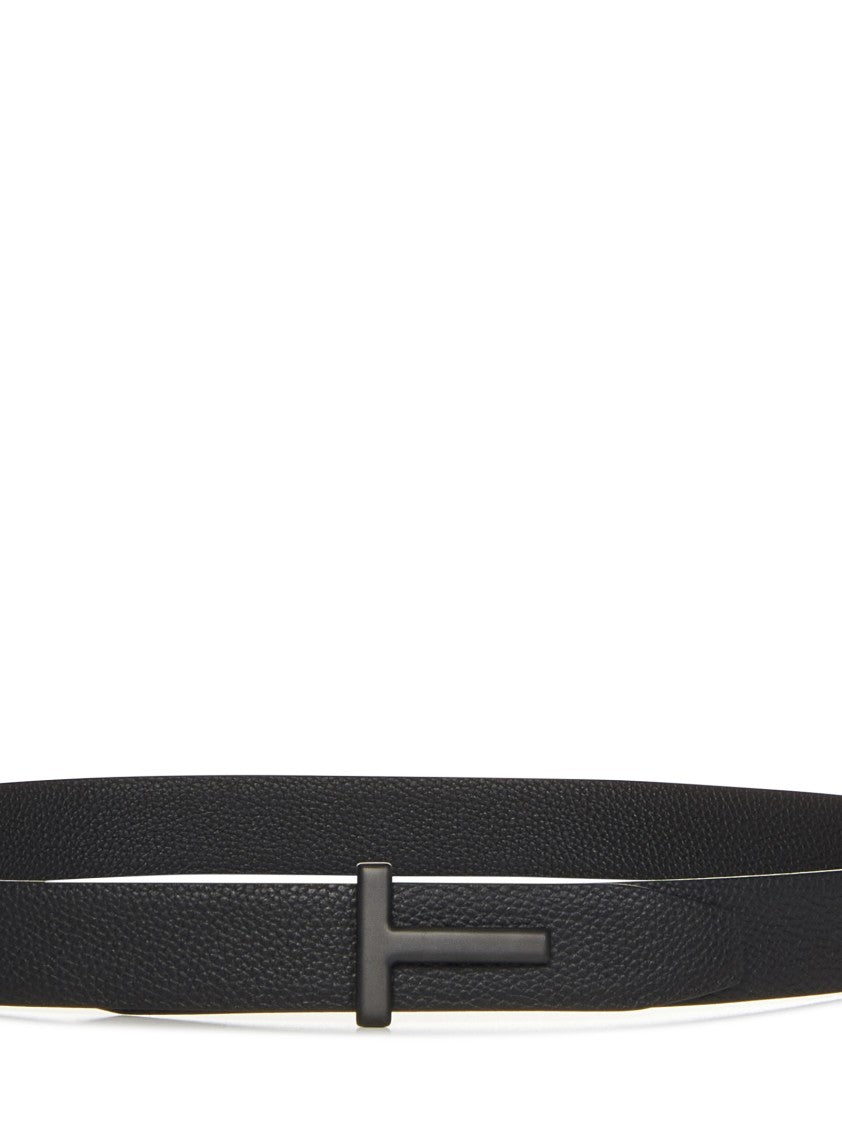 Tom Ford Black Calfskin Belt