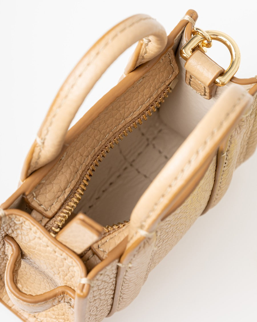 Marc Jacobs Nano Leather Charm With Iconic Branding