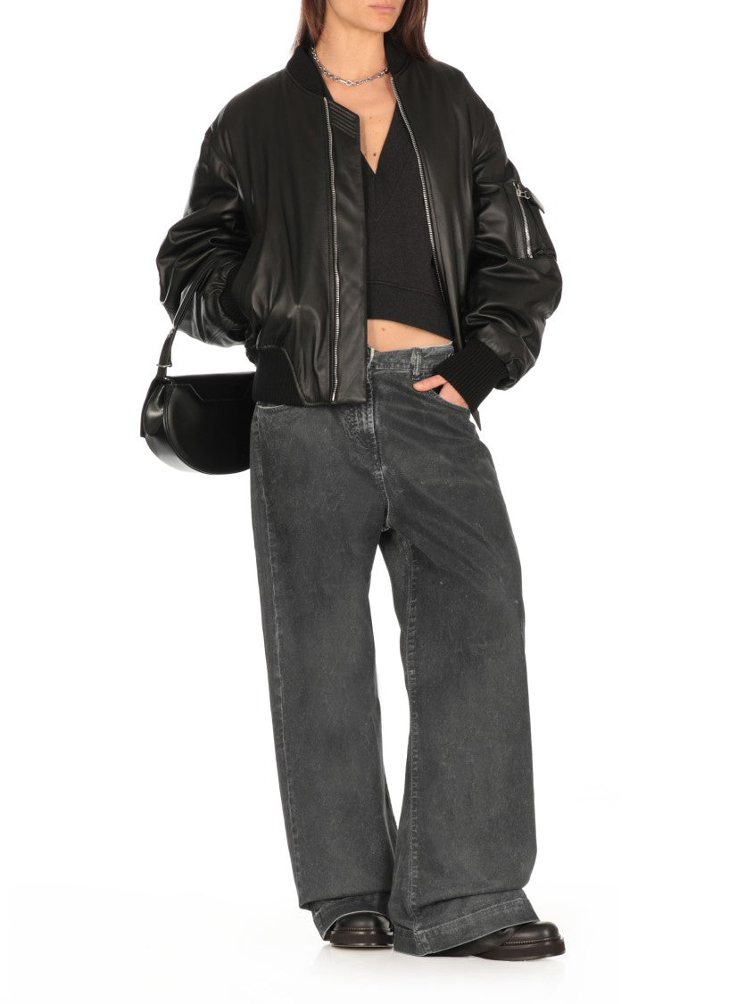 The Attico Dark Grey Cotton Jeans