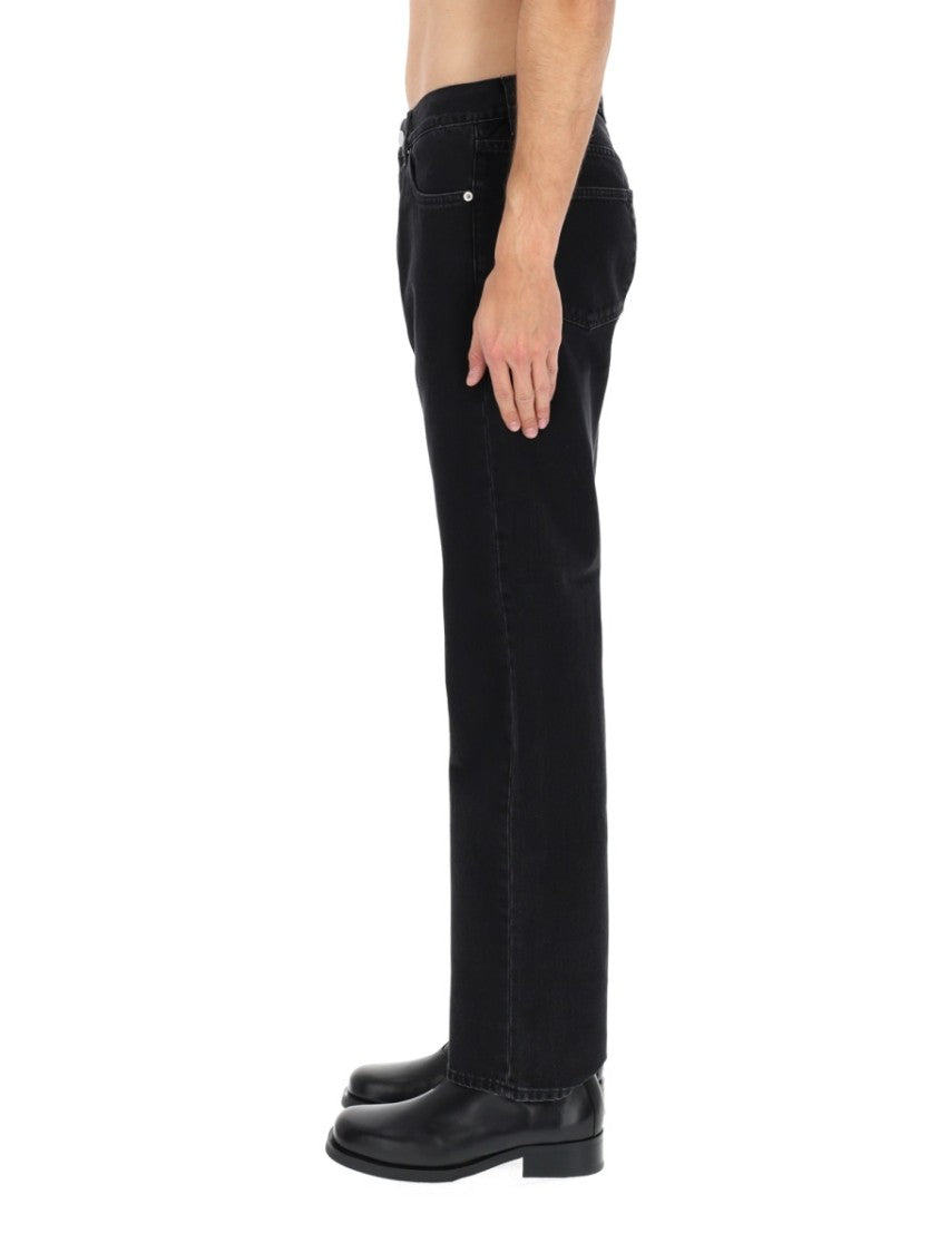 Sunflower Wide-Leg Black Denim Jeans With High Waist