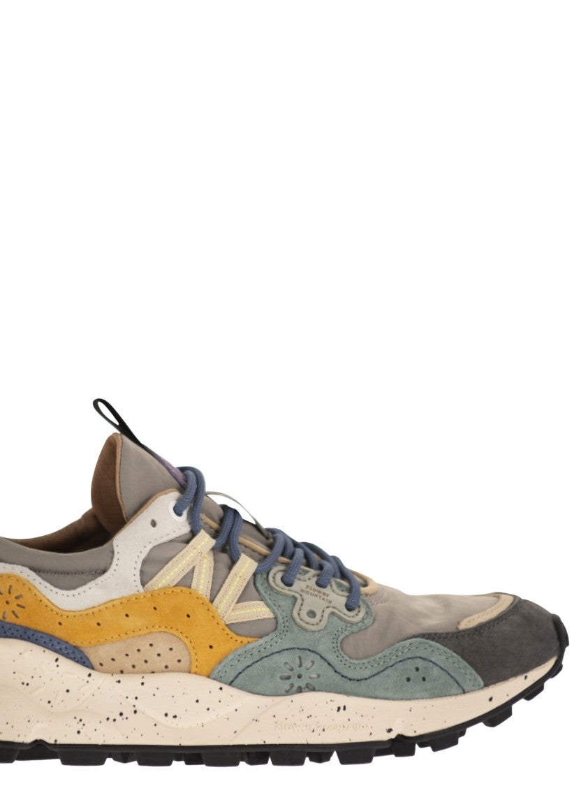 Flower Mountain Yamano 3 - Sneakers In Suede And Technical Fabric