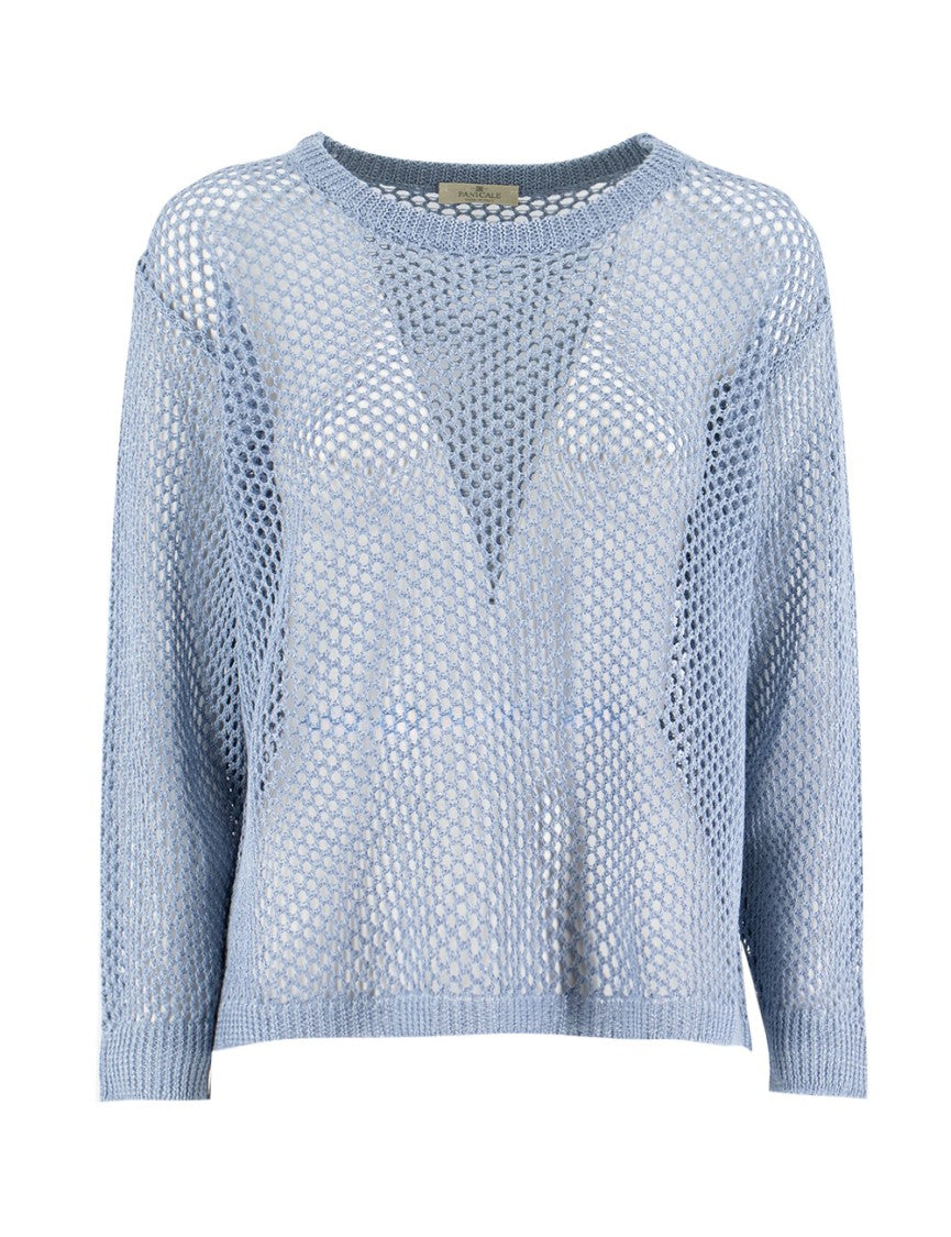 Panicale Geometric Knit Sweater With Crew Neck