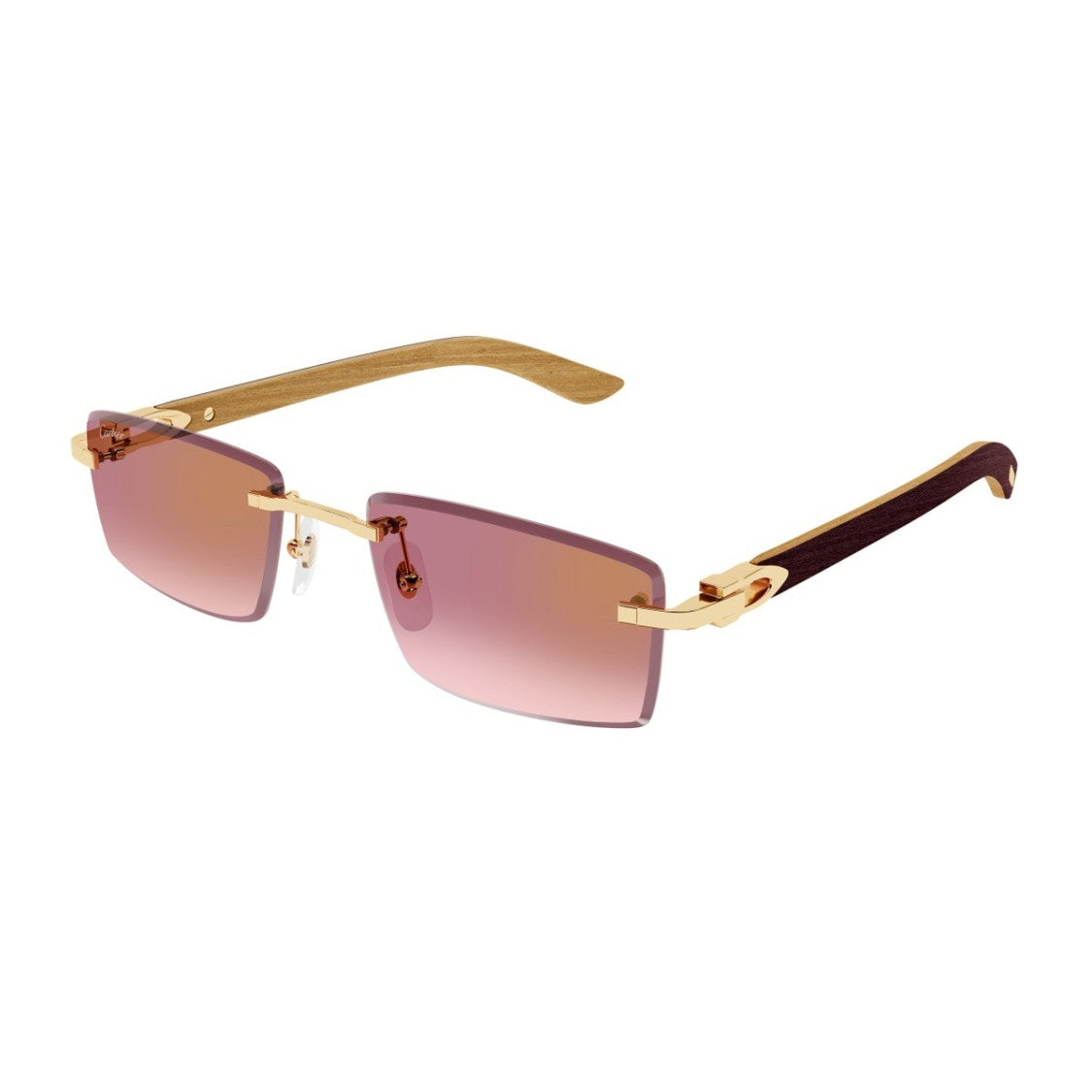 Cartier Gold Ct0582s Décor C Allongé Metal Sunglasses