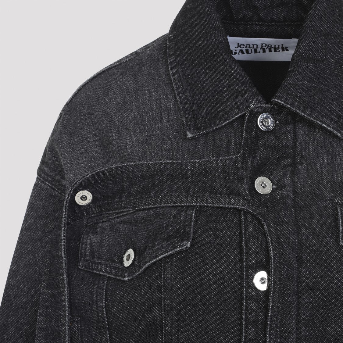 Jean Paul Gaultier Cropped Black Denim Jacket