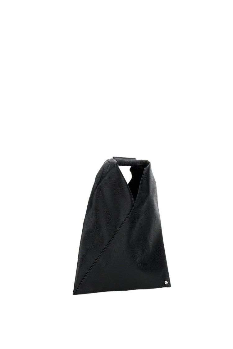 Mm6 By Maison Margiela Triangular-Shaped Black Shoulder Bag With Reinforced Handle