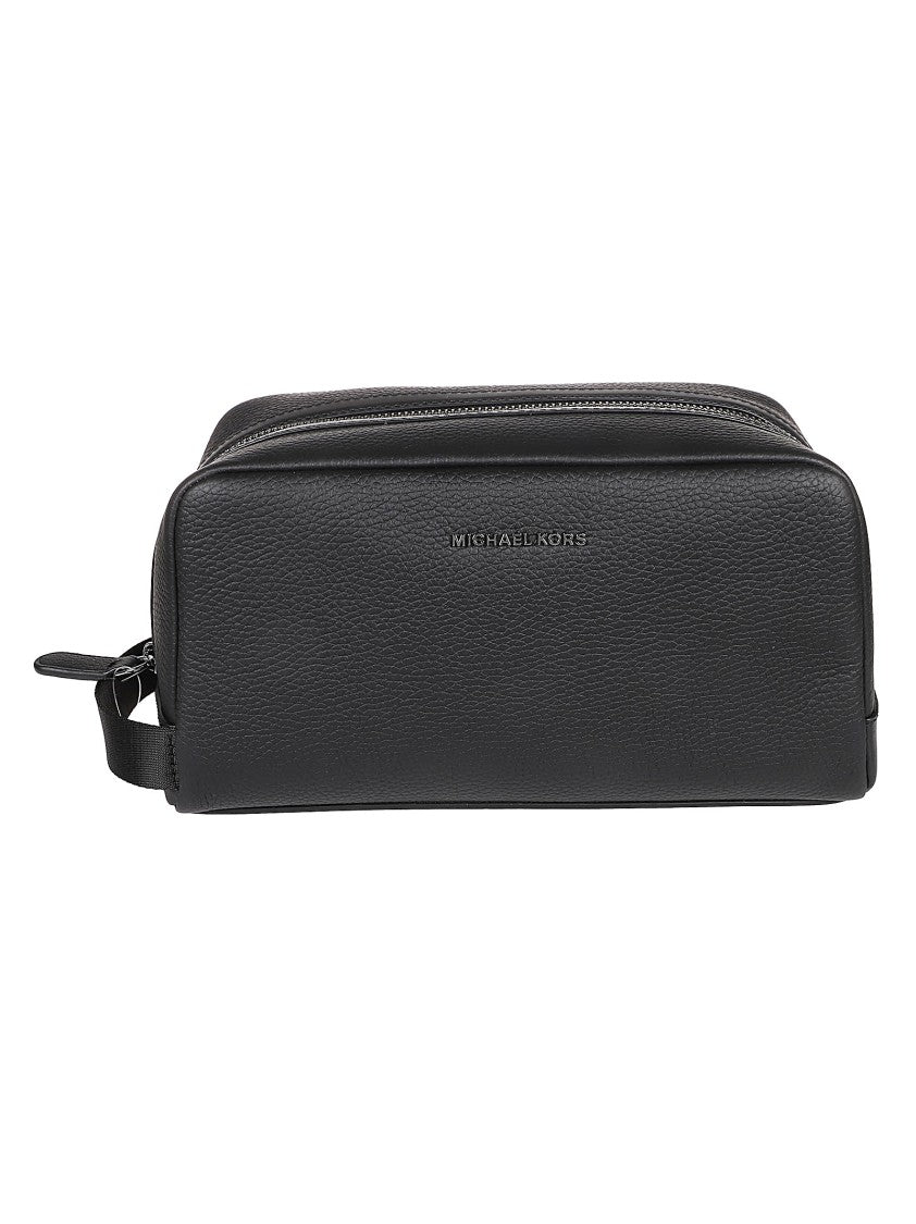 Michael Kors Hudson Textured Cow Leather Zippered Beauty Case