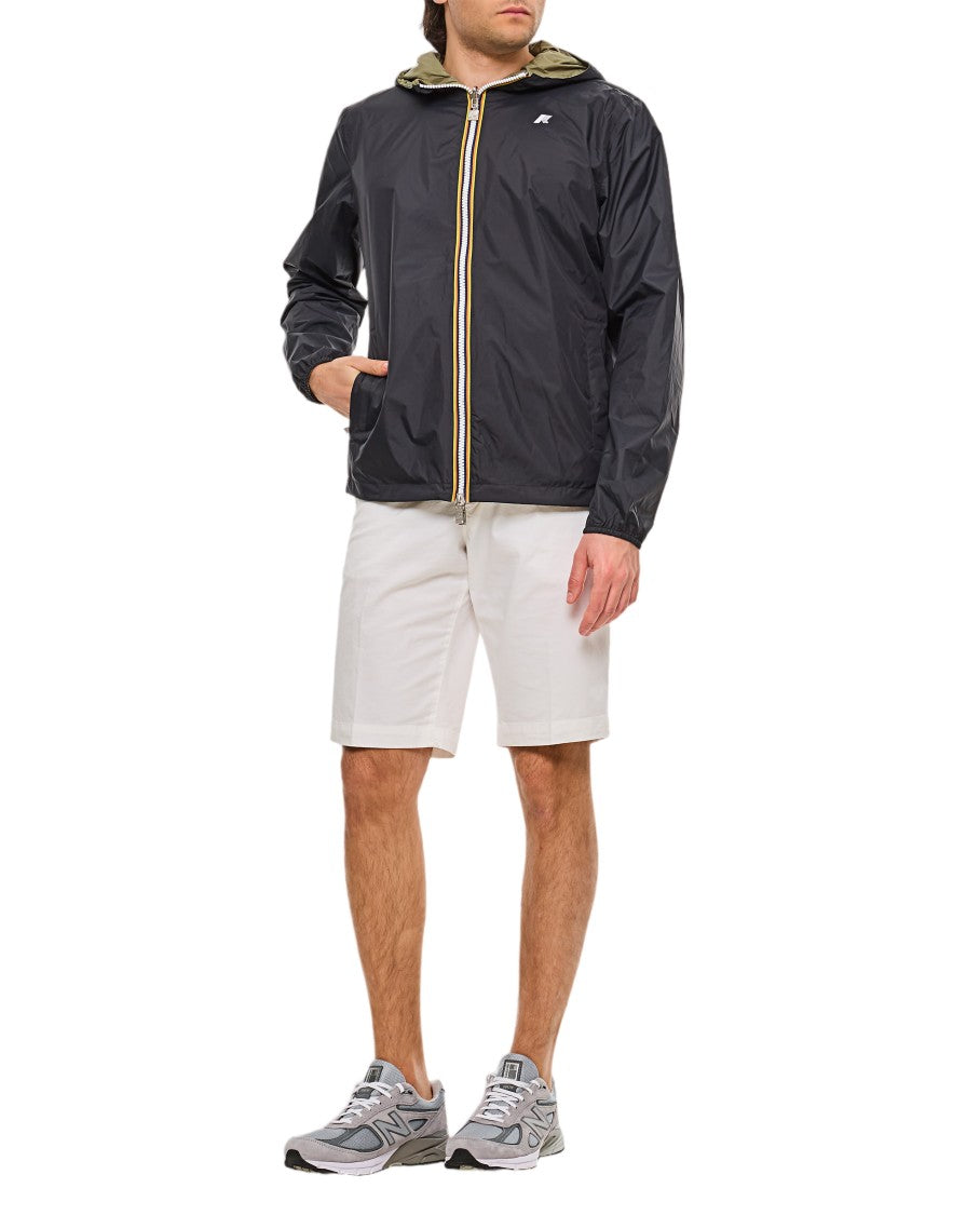 K-Way Black Hooded Zip Jacket