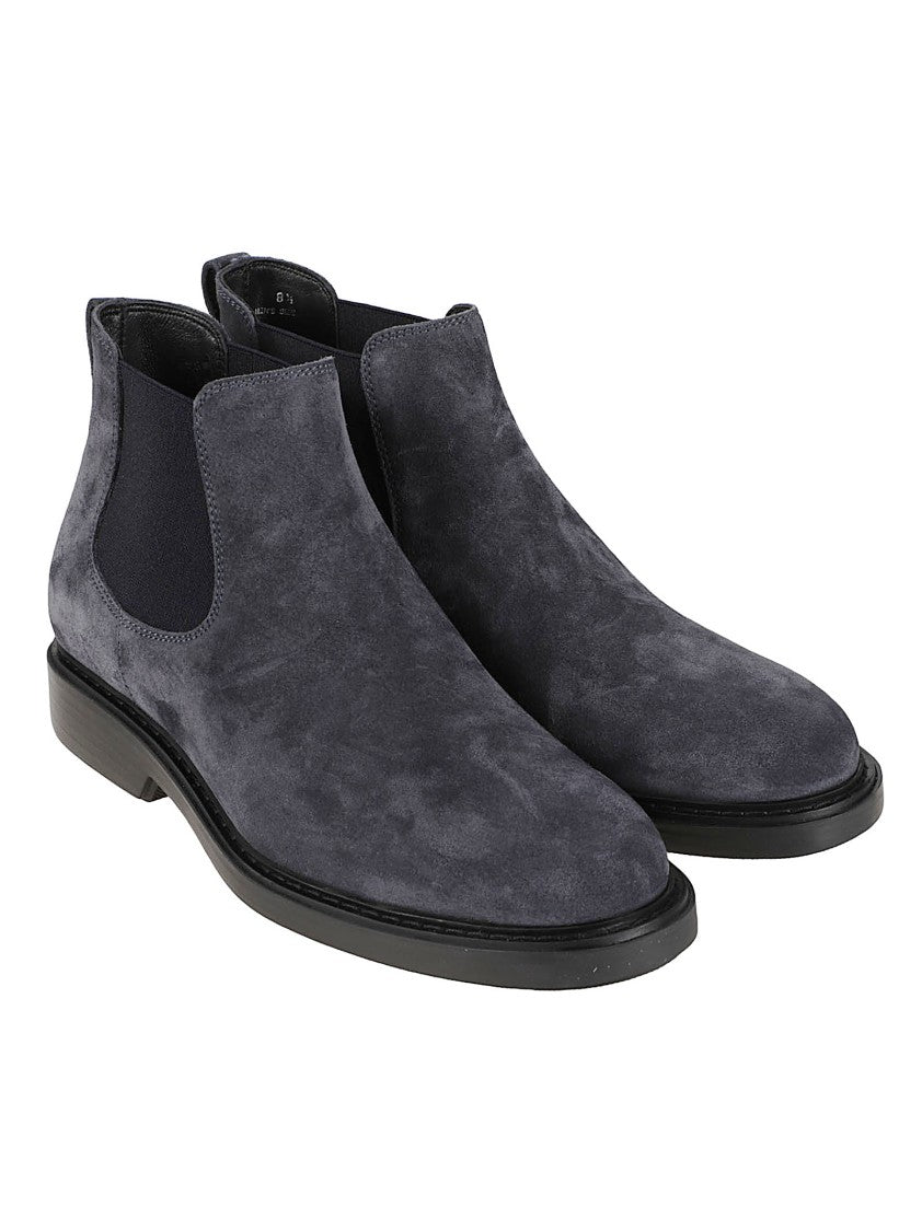 Hogan H704 Grey Elastic Side Panel Chelsea Ankle Boots