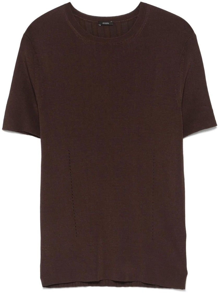 Joseph Ribbed Short Sleeve T-Shirt With Relaxed Fit