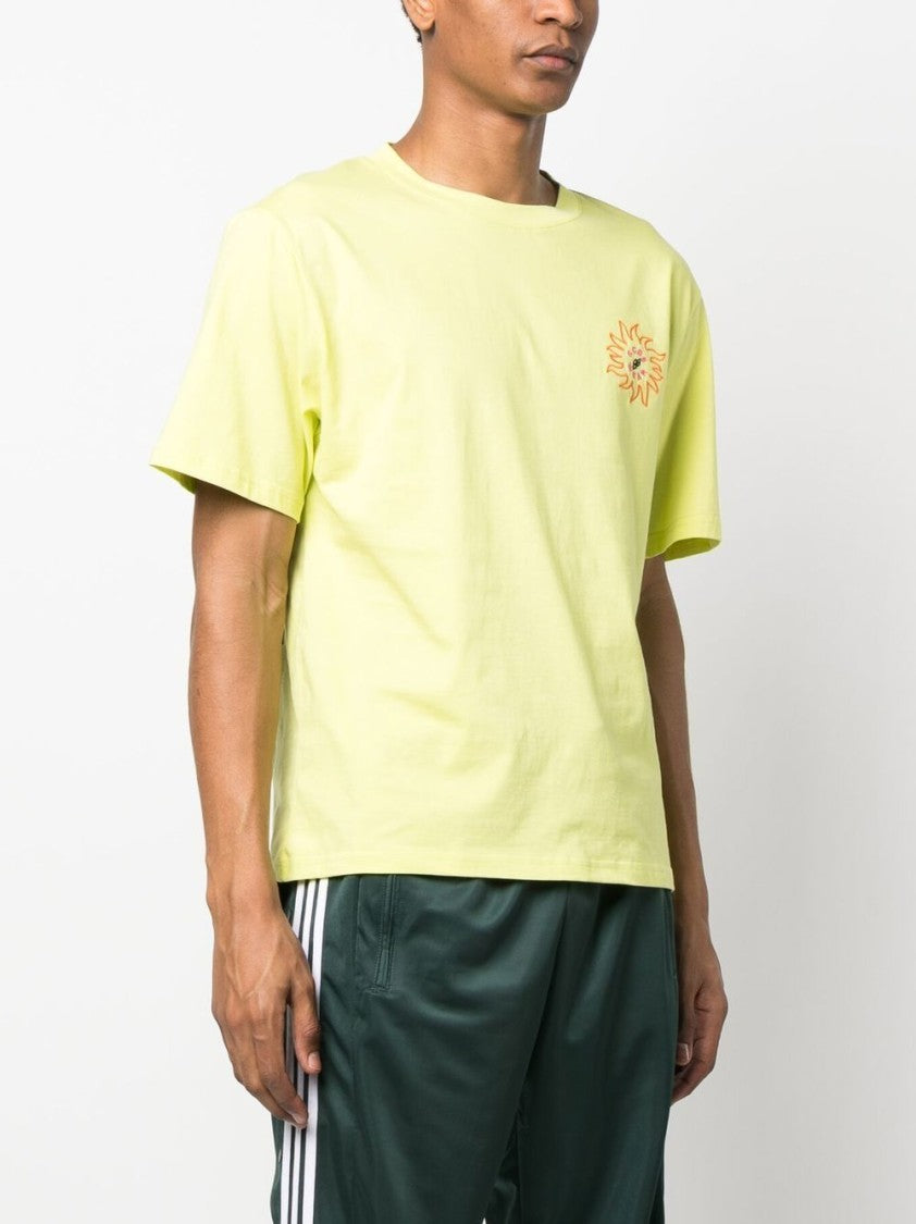 Gcds Yellow Surfing Wirdo Cotton T-Shirt