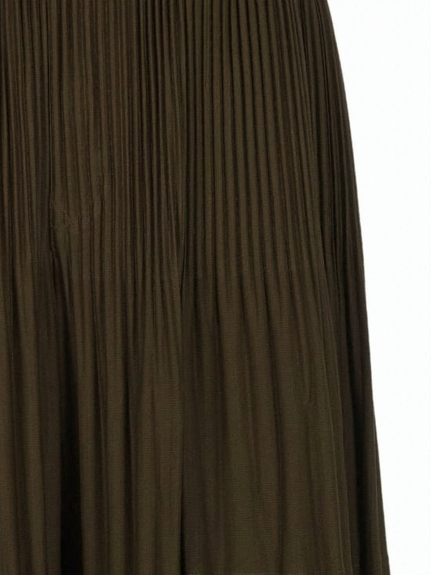 Homme Plissé Issey Miyake Pleated Brown Shorts With Relaxed Silhouette And Textured Finish