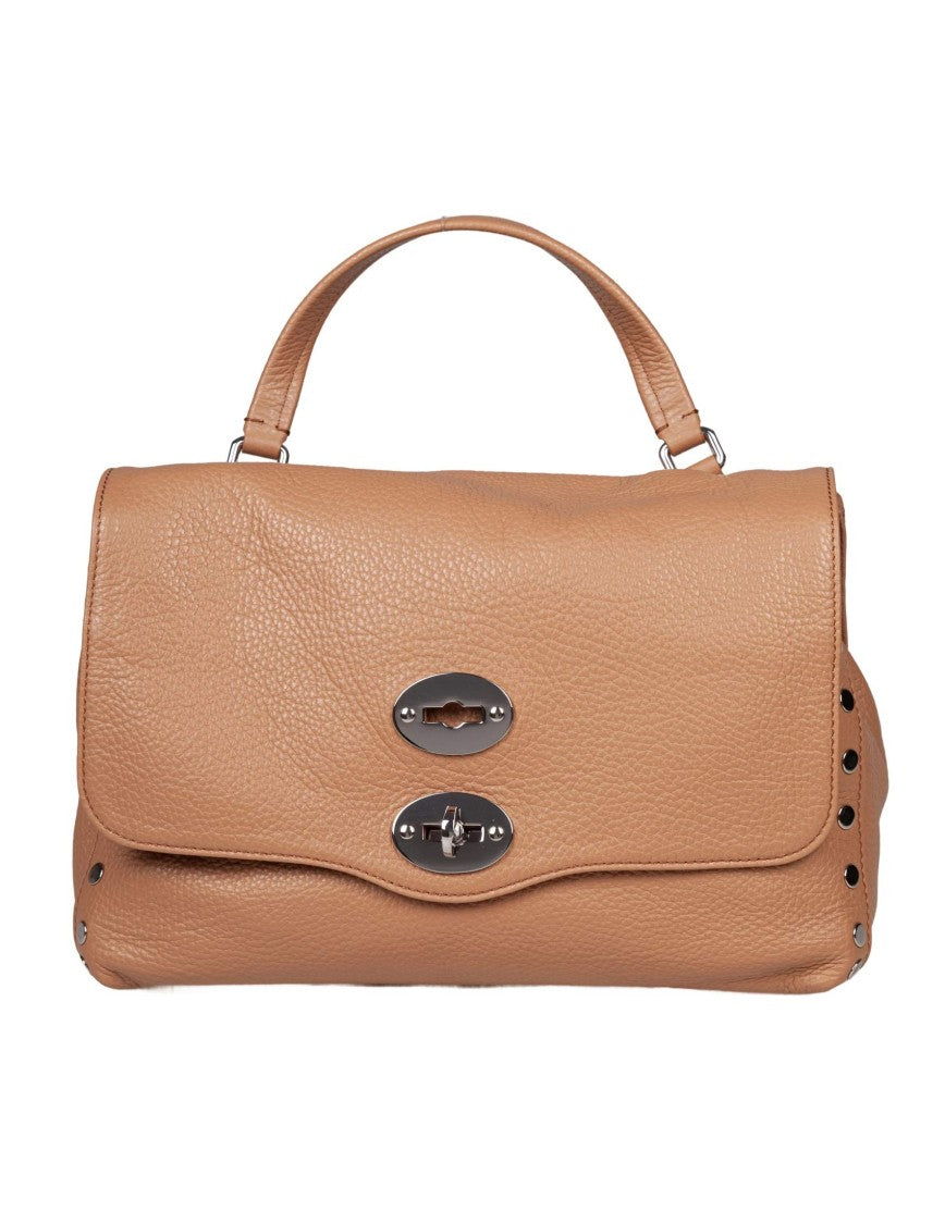 Zanellato Daily Day S Leather Postina Bag, Brown Cantucci Color