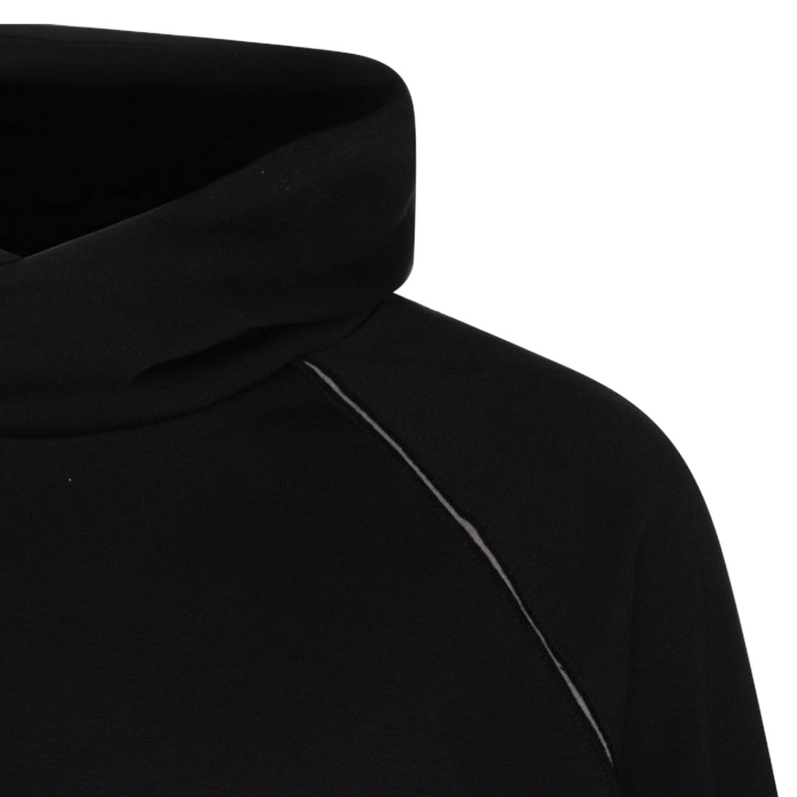 Thom Krom Black Cotton Hooded Sweatshirt