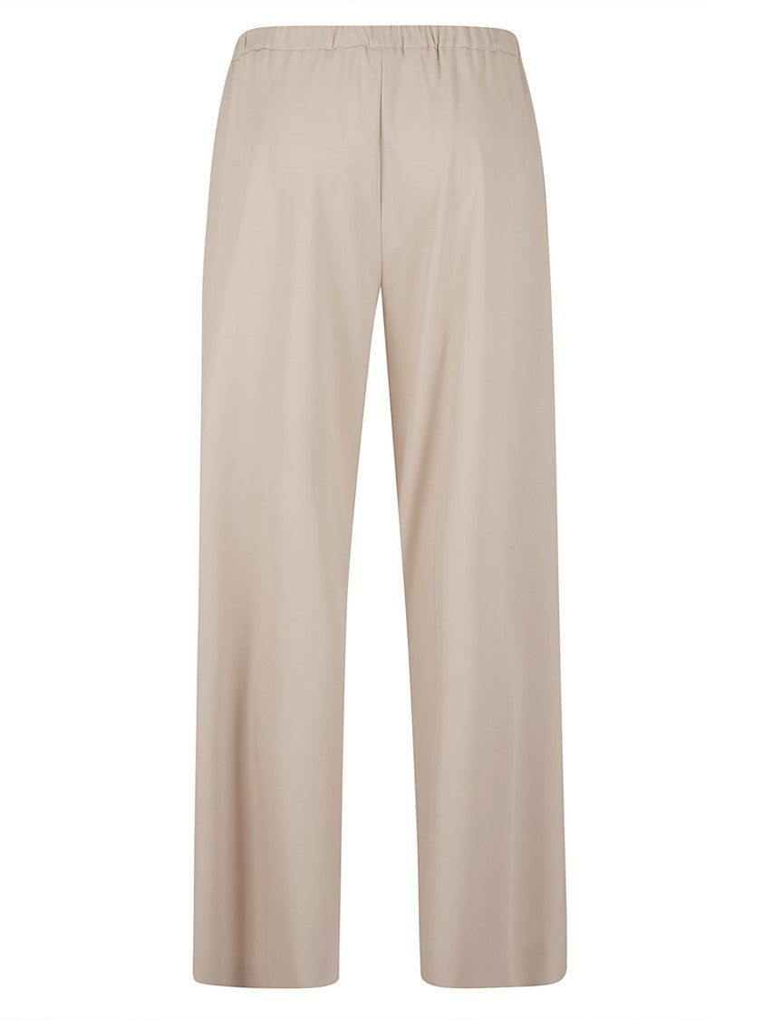 Max Mara Cropped Straight Leg Joggers With Elastic Waistband And Flared Bottom