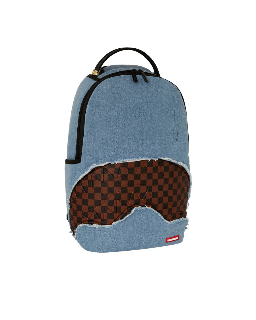 Sprayground Denim Shark Bite Dlxsv Backpack