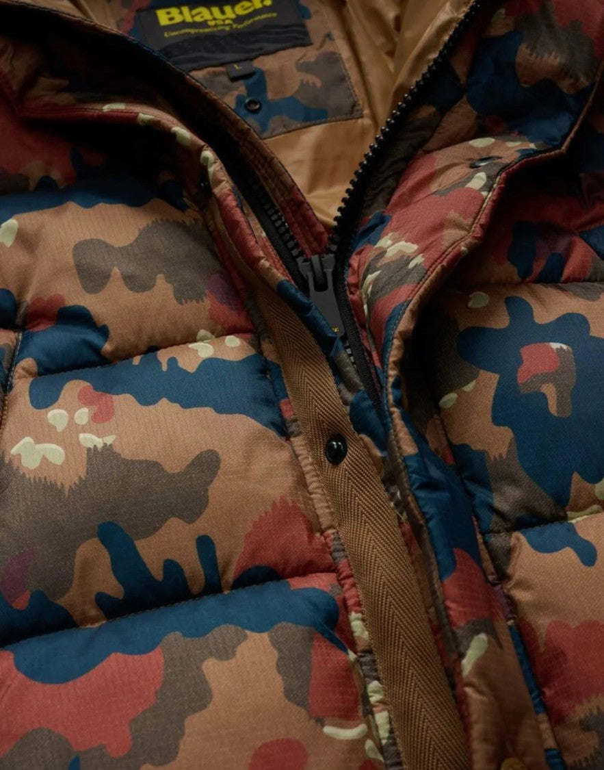 Blauer Burton Camouflage Puffer Jacket