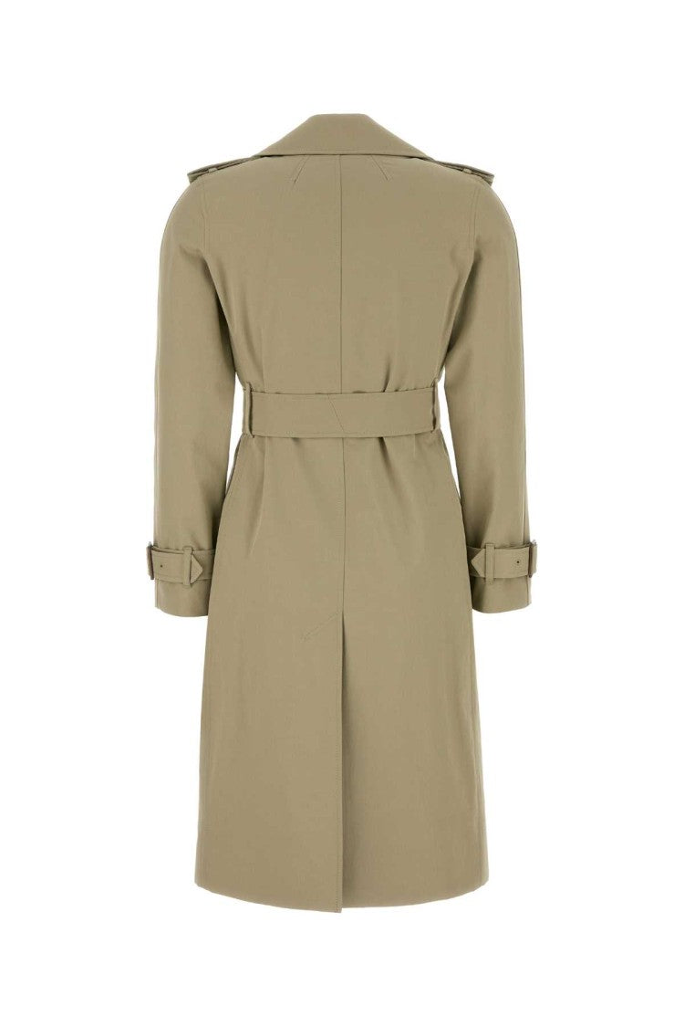 Burberry Sage Green Gabardine Trench Coat