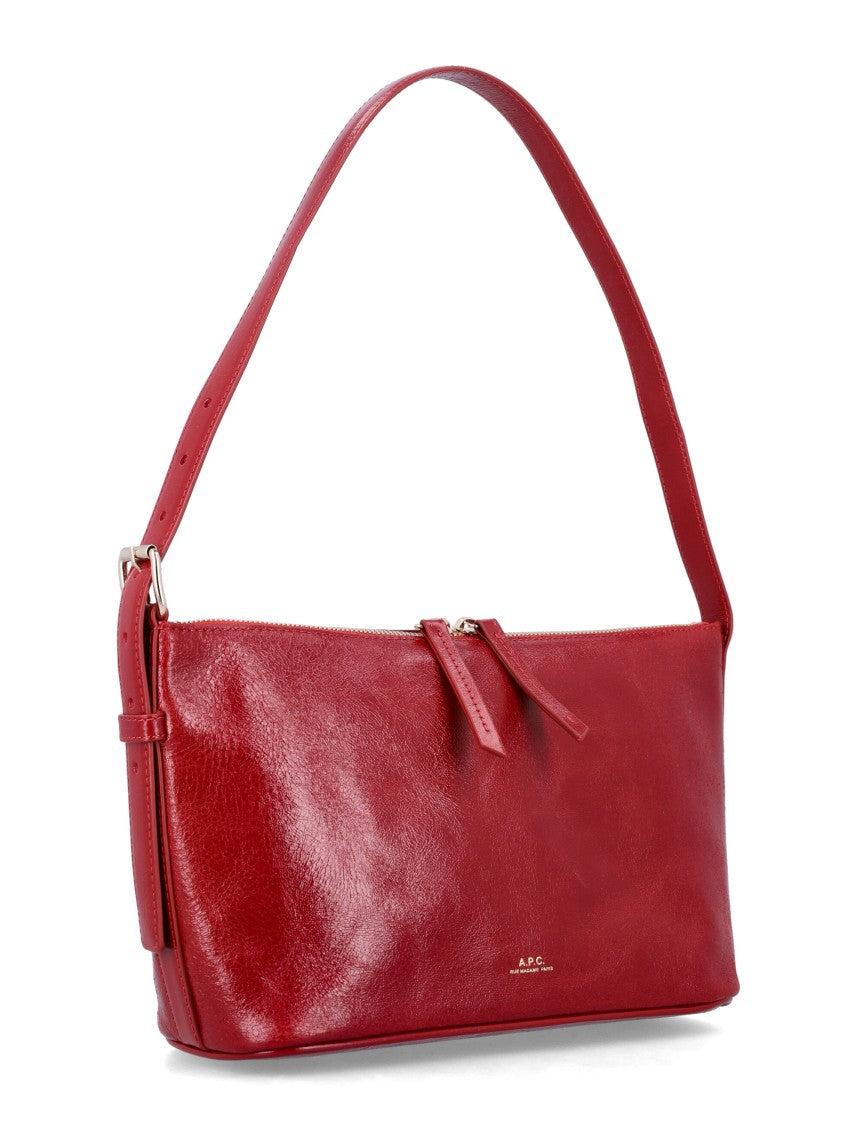 A.P.C. Vera Crinkle Leather Shoulder Bag