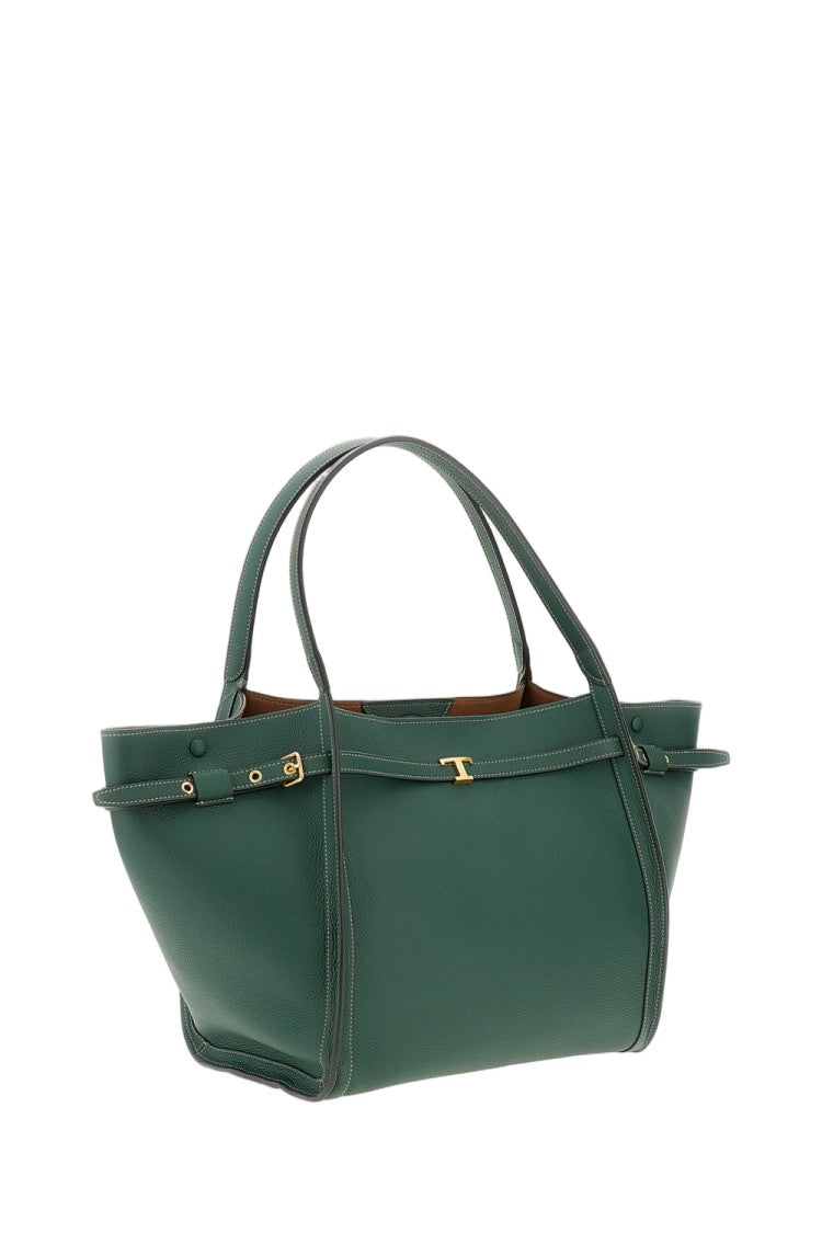 Tod's Green Medium Leather Shopping Bag