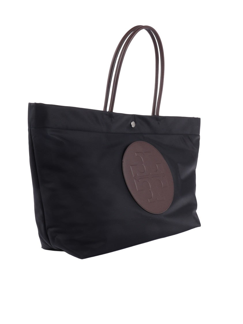 Tory Burch Black Ella Twist Polyamide Tote Bag