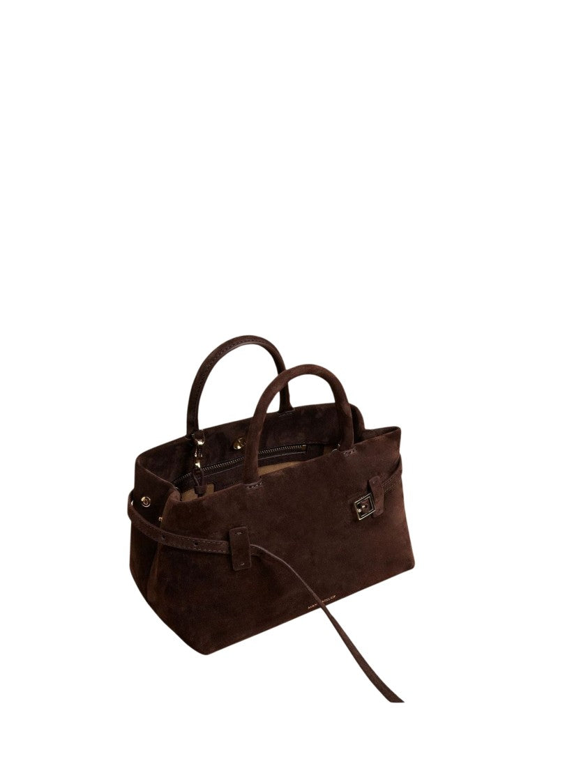 Manu Atelier Brown Le Cambon 25 Suede Shoulder Bag