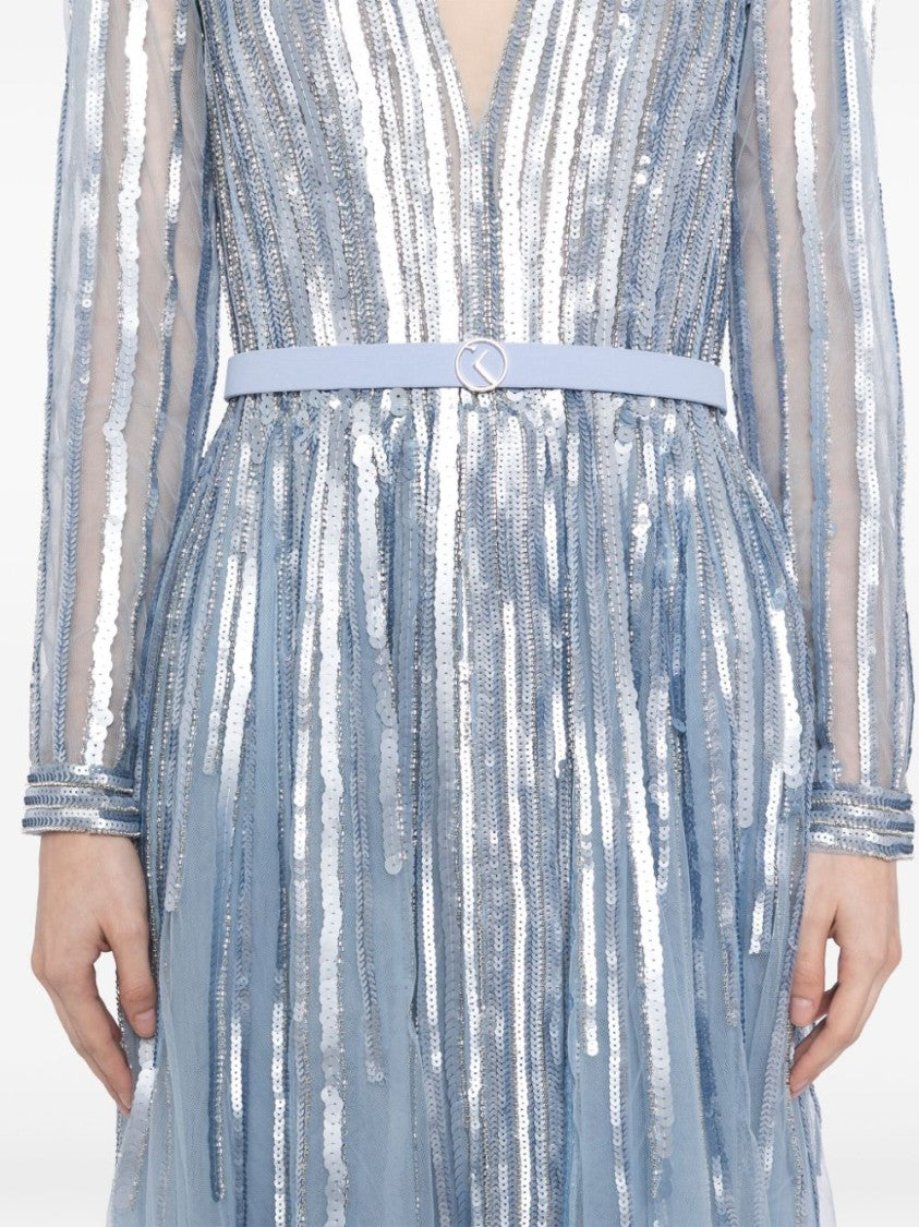 Saiid Kobeisy Sequin Long Dress