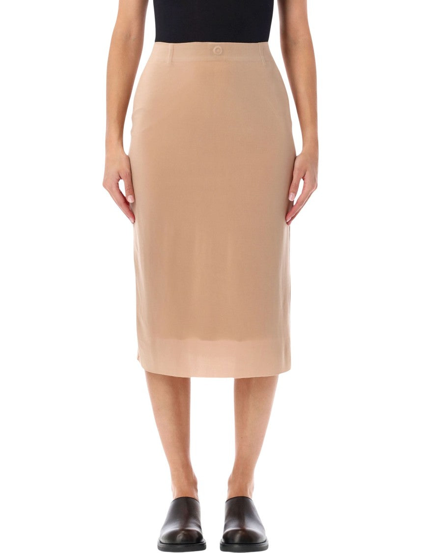 Maison Margiela Double-Layer Semi-Sheer Fusion Midi Skirt