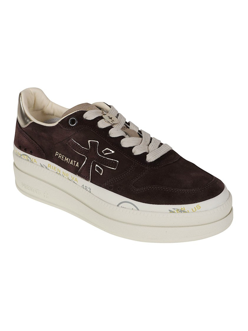 Premiata Brown Micol Calf Leather Sneakers