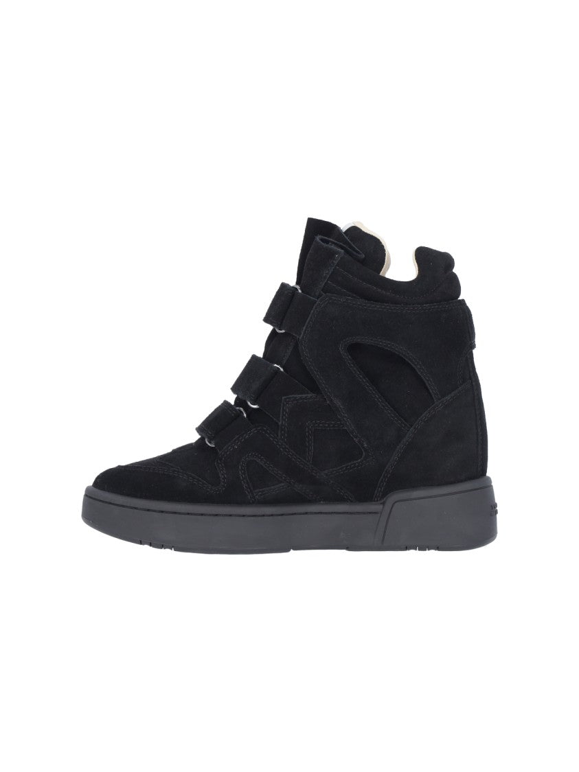 Isabel Marant Black Im3 Suede High-Top Sneakers