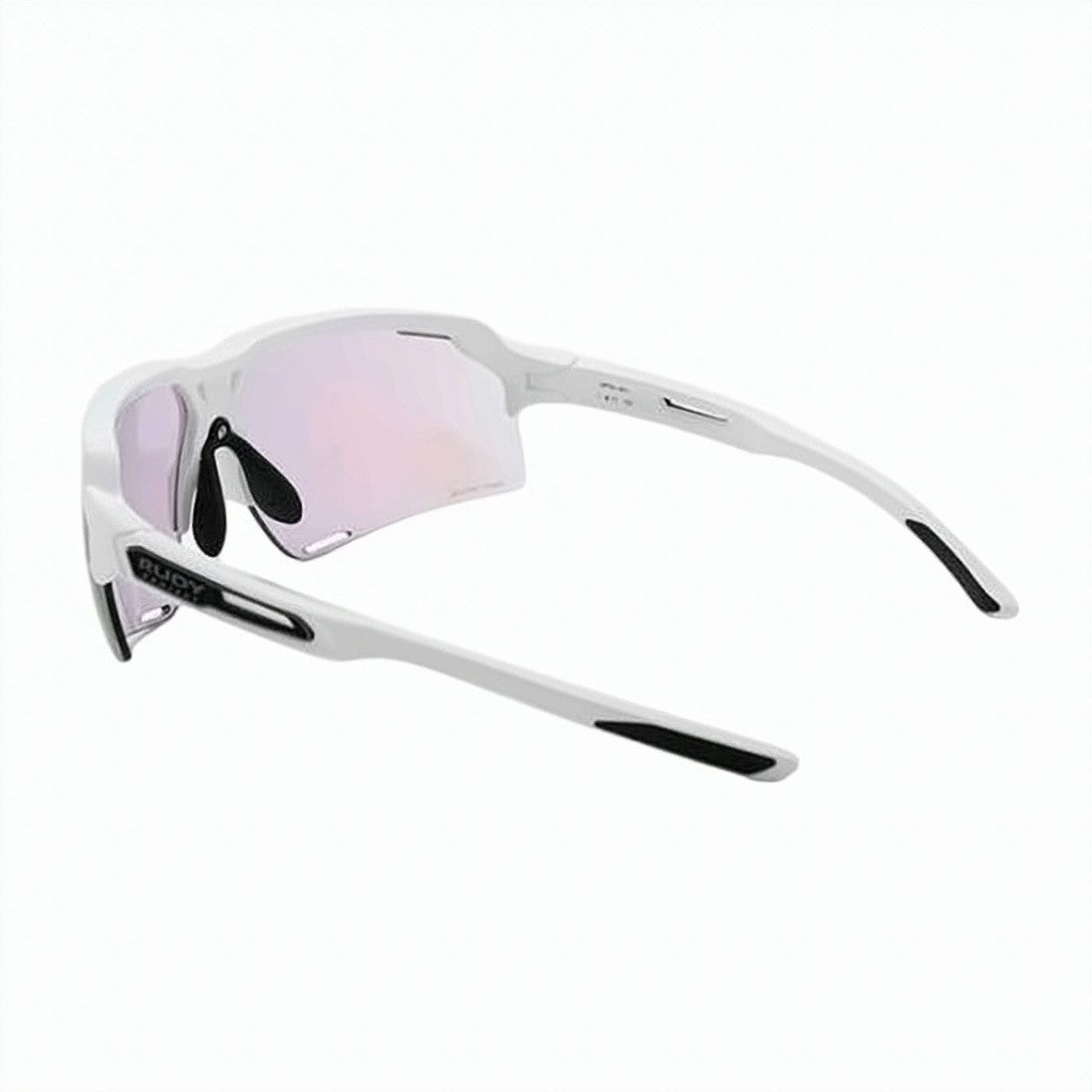 Rudy Project Angular White Frame Sunglasses With Shield-Style Lenses