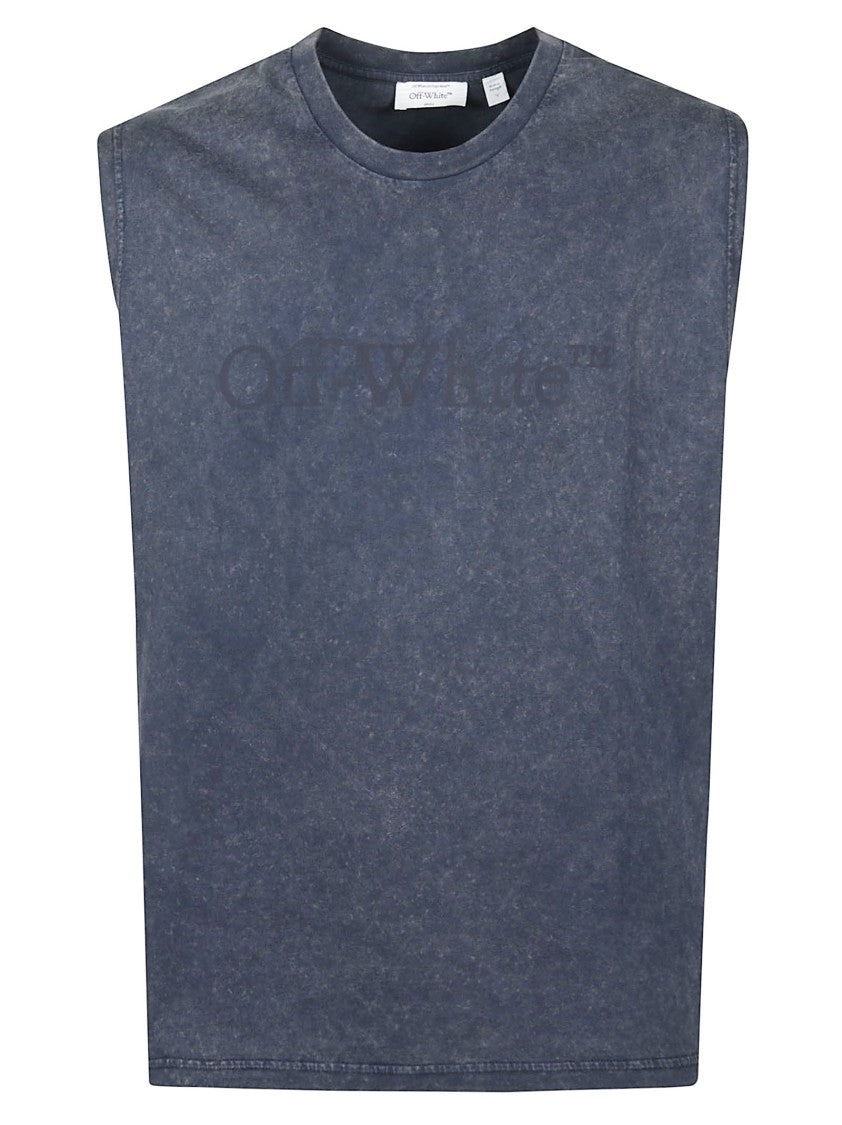 Off-White Bookish Cotton Sleeveless T-Shirt