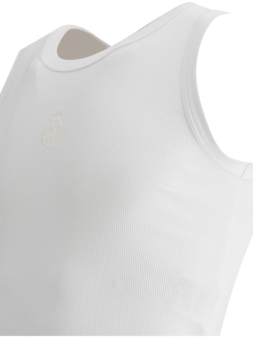 Alexander Mcqueen Classic Fit Ribbed Tank Top