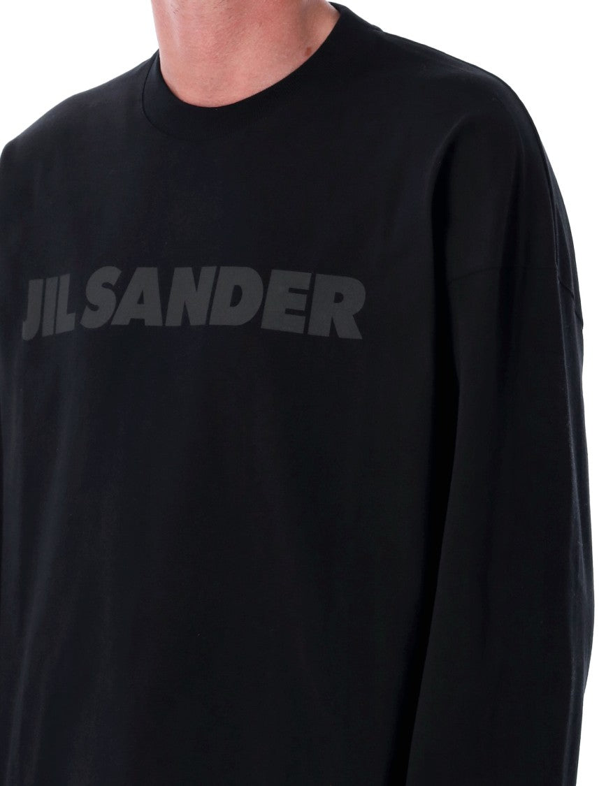 Jil Sander Tonal Logo Black T-Shirt