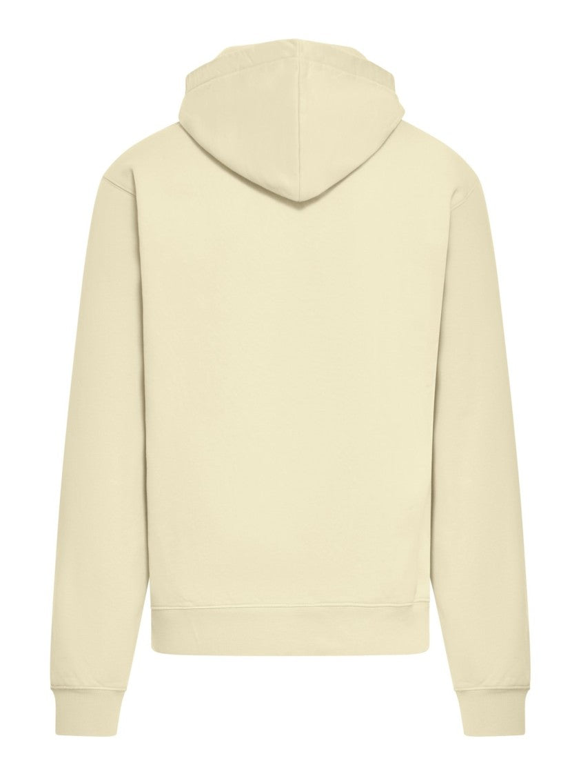 Jacquemus Minimalist Light Beige Hoodie With Subtle Branding