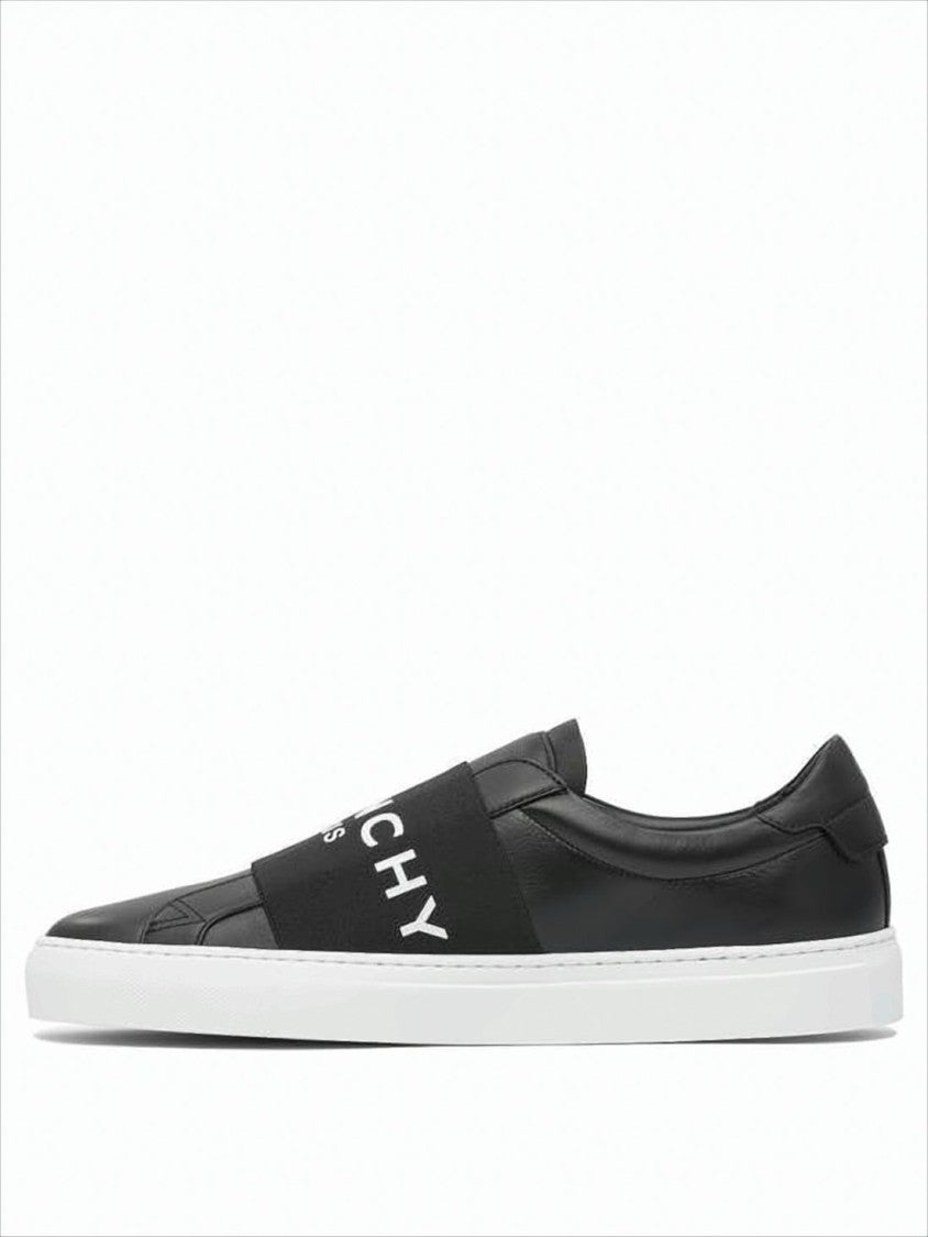 Givenchy Calf Leather Slip-On Sneakers With Bold Elastic Band