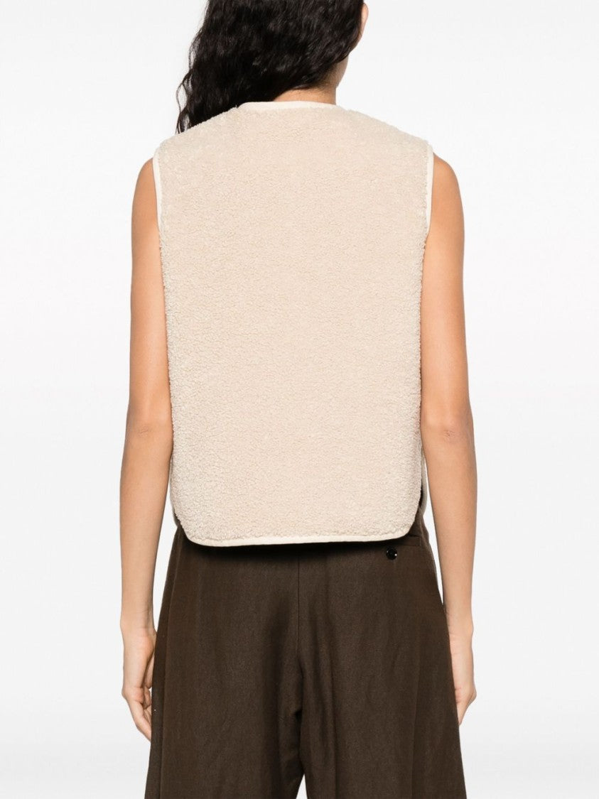Soeur Soeur Maglie Beige Sleeveless Vest