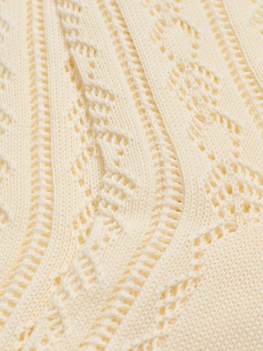 Valentino Ivory White Knitted Cotton Socks With Vlogo Signature