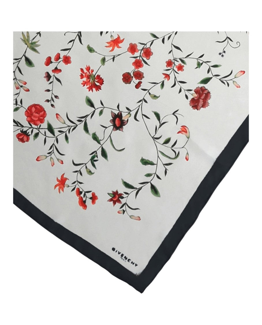 Givenchy Floral Print Silk Scarf