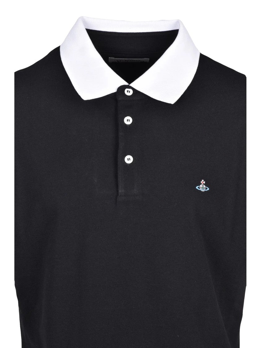 Vivienne Westwood Black Cotton Polo Shirt