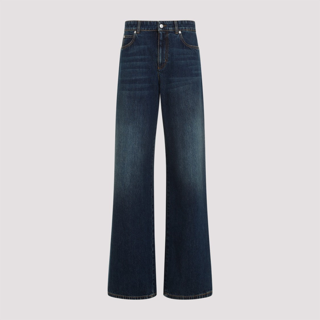 Alexander Mcqueen Dark Blue Cotton Jeans