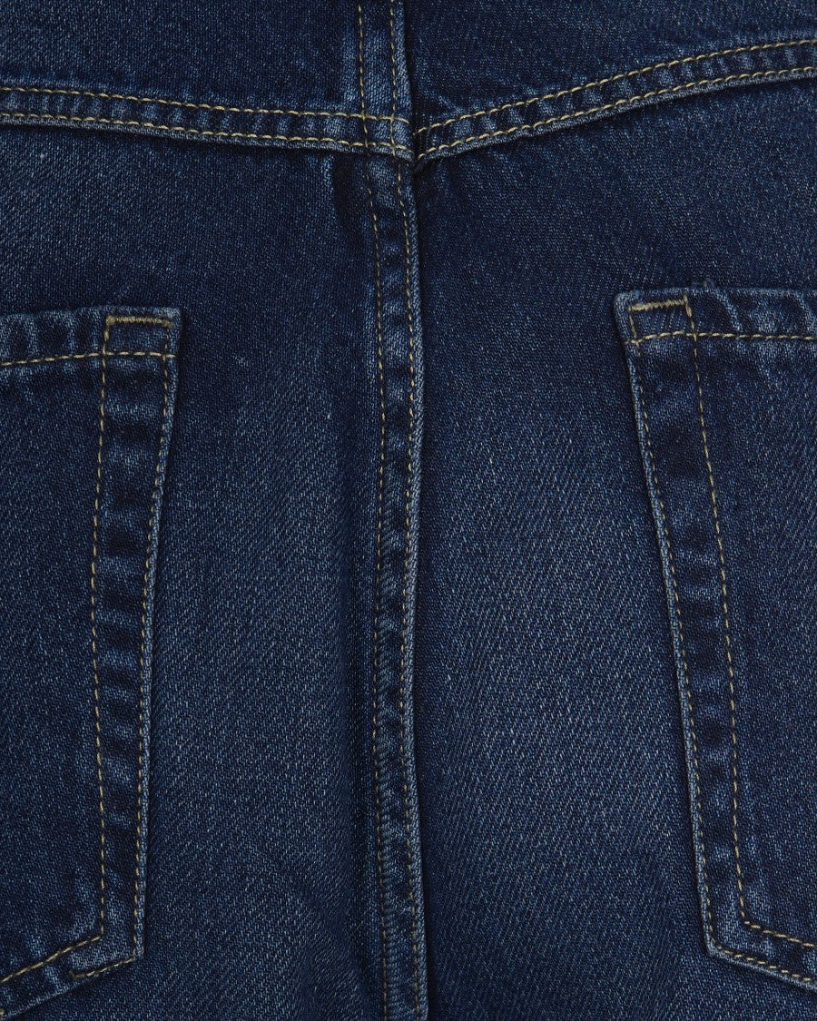 Icon Denim Wide-Leg Jeans In Dusty Blue Denim