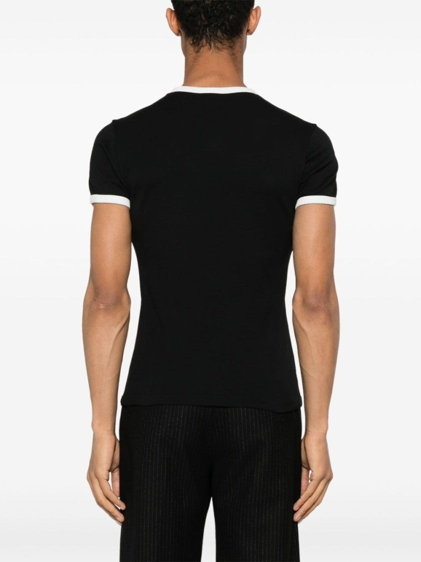 Courrèges Black Cotton Jersey T-Shirt